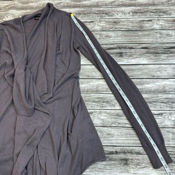 ALLOY APPAREL Women's Long Sleeve Open Cardigan MT M Med Medium TALL Grey Gray - Picture 11 of 11